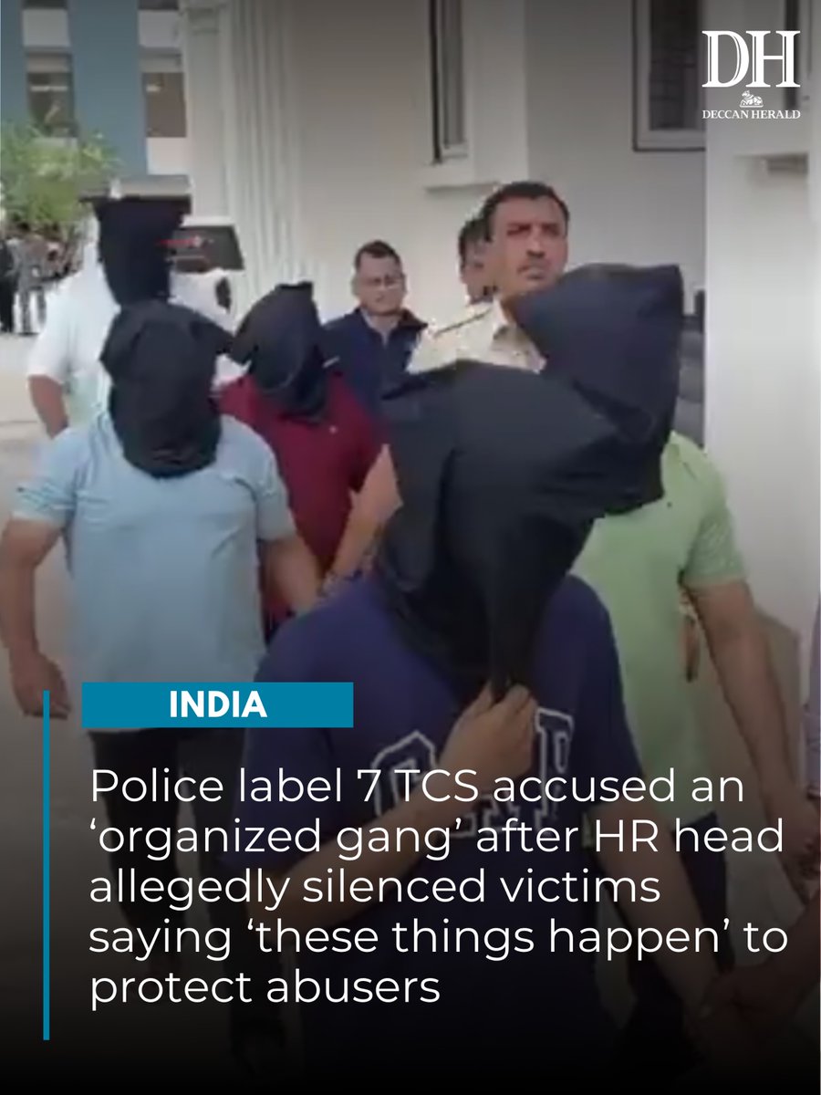 DeccanHerald's tweet image. #Maharashtra | In light of the recent #sexualharassment and #religiousconversion case involving employees of IT major TCS, the #Nashik police have said that the seven male accused were operating like an 'organized gang.'

#TCSNashik

ow.ly/hEg350YKgGO