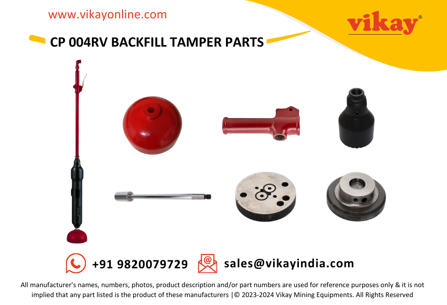 Vikay Mining Equipments is a worldwide distributor of OEM quality CP 004RV Chicago Pneumatic Backfill Tamper Parts suitable for CP 004RV Tamper from India.

Vikay Mining Equipments
Product Link: vikayonline.com/product/cp-004…
Email: sales@vikayindia.com
WhatsApp: +91 98200 79729