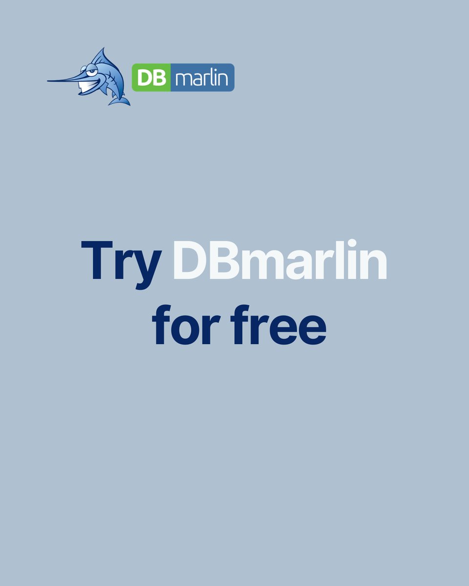 Enjoy AI-driven database observability with #DBmarlin.

Quickly and easily understand database performance, so your databases run fast and stay fast 🚀

And get started for free!

Start now: dbmarlin.com/download