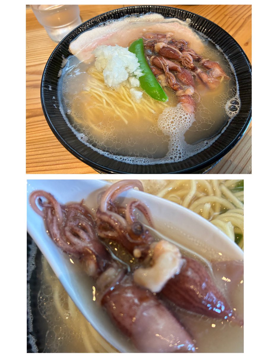 atawuk35's tweet photo. ※中華そば シバへー※

ほたるいかの中華そば
特製煮干しそば(醤油)
肉ご飯

ほたるいかの時期デスね〈：]彡
相変わらず煮干しそばもうまし´༥` https://t.co/gvGEulaVh6