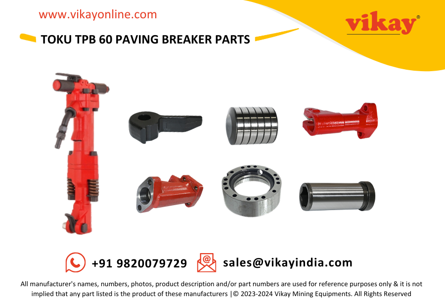 Vikay Mining Equipments is a worldwide distributor of OEM quality Toku TPB 60 Paving Breaker Parts suitable for TOKU TPB 60 Paving Breaker from India.

Vikay Mining Equipments
Product Link: vikayonline.com/product/toku-t…
Email: sales@vikayindia.com
WhatsApp: +91 98200 79729