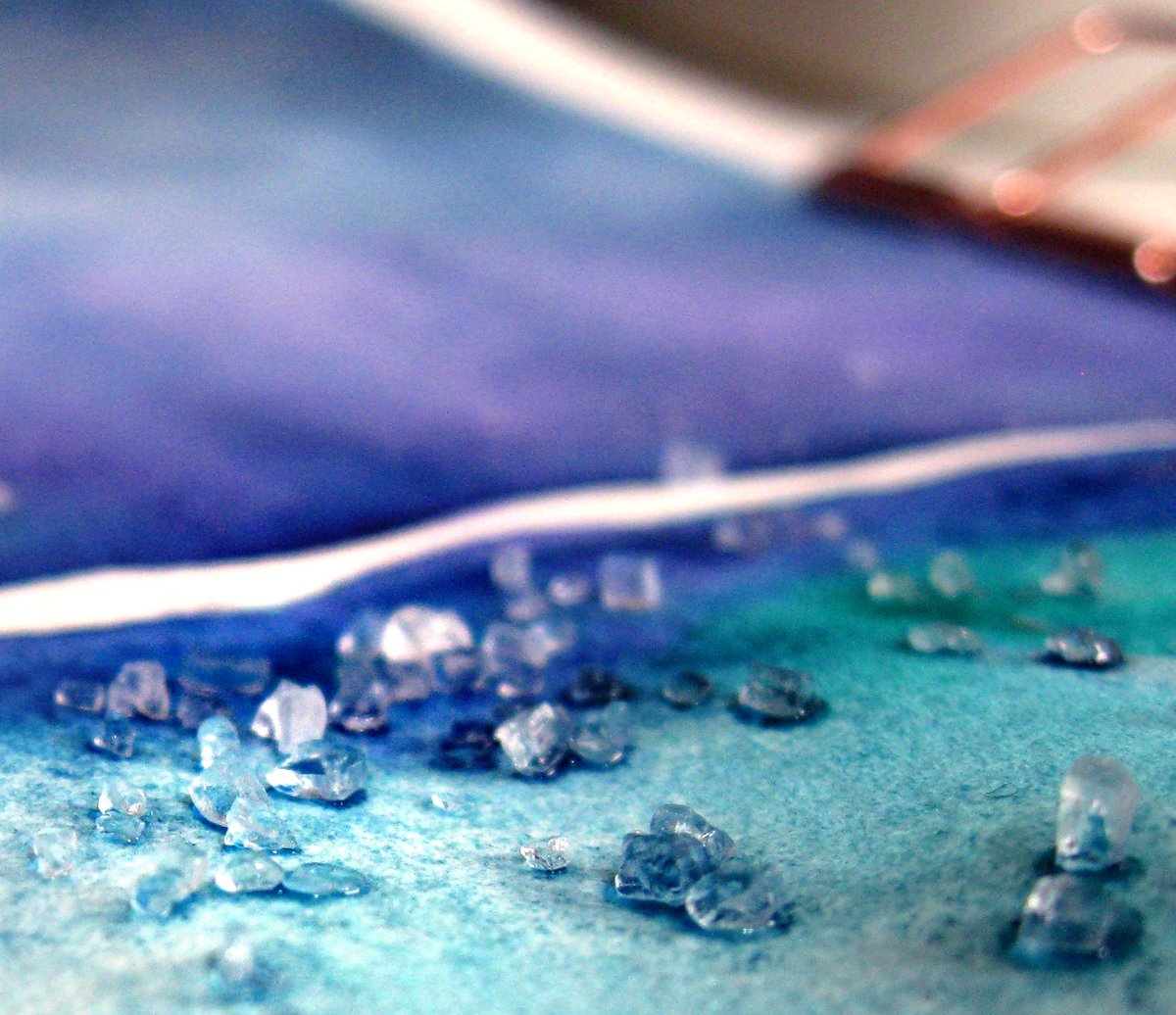Belvane's tweet photo. Rock salt on watercolor creates cool textures, but it also looks, in close-up photos, like the Cave Of Wanders... https://t.co/C1k0ANooNQ