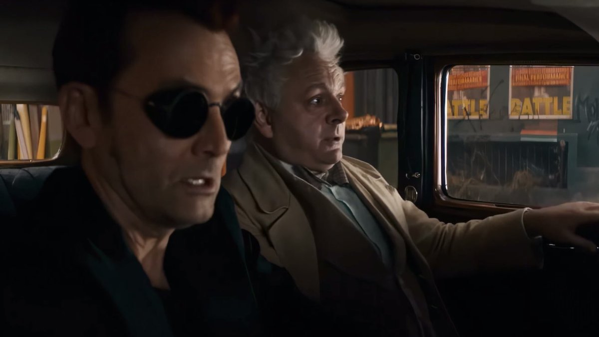 he’s back to doing one of his favorite things (driving aziraphale around)