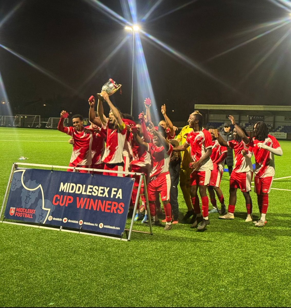 afc_hammersmith's tweet photo. Last night saw the Town make it a league &amp; cup double with an emphatic 4-1 winner over @csfc1863 to be crowned Middlesex county cup champions

Goals from Hamid Salam, Ryan Moloney, Idowu Gbolagade &amp; Anthony Whyte secured the win and cemented a really complete team performance https://t.co/PiKFtCuEHY