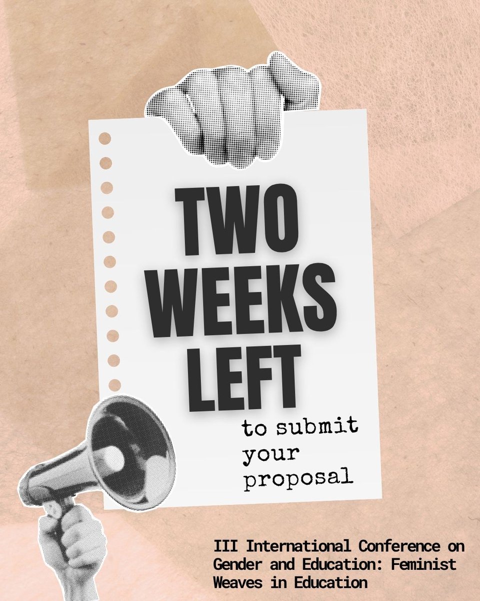 edugenere's tweet photo. [CAT] ⏳Queden només 2 setmanes per enviar la teva proposta! Més detalls al nostre web.🔗🧶

[EN]⌛️Only 2 weeks left to submit your proposal!  More info on our website.🔗🧶

[ES]⌛️¡Solo quedan 2 semanas para enviar tu propuesta! Más información en nuestra web.🔗🧶 https://t.co/mNwizkY0EM