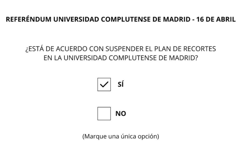 carlossmato's tweet photo. La universidad pública está en lucha.
Nos la quieren arrebatar mediante la asfixia financiera. 
Gracias a @UCMporlaPublica quienes somos de la UCM hoy podremos votar presencial o telemáticamente y exigir que se suspendan los recortes.
Yo he votado SÍ
https://t.co/r0hfkP0XFW https://t.co/Xa4v9OJ7Yo