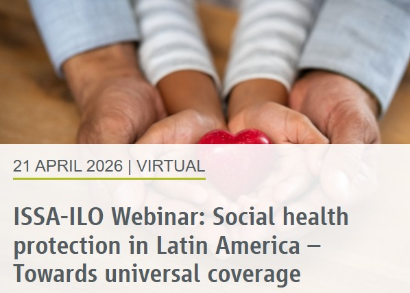 ISSACOMM's tweet photo. #ISSAwebinar with @ilo: Social health protection in Latin America – Towards universal coverage

📅 Tuesday 21 April 2026
⌚️16:00–17:45 (UTC/GMT+2 or CEST)
💬Languages: English, French, Portuguese and Spanish

➡️https://t.co/JftMoEvZc0

#SocialSecurity #Health #LatinAmerica https://t.co/8jjy1f0H93