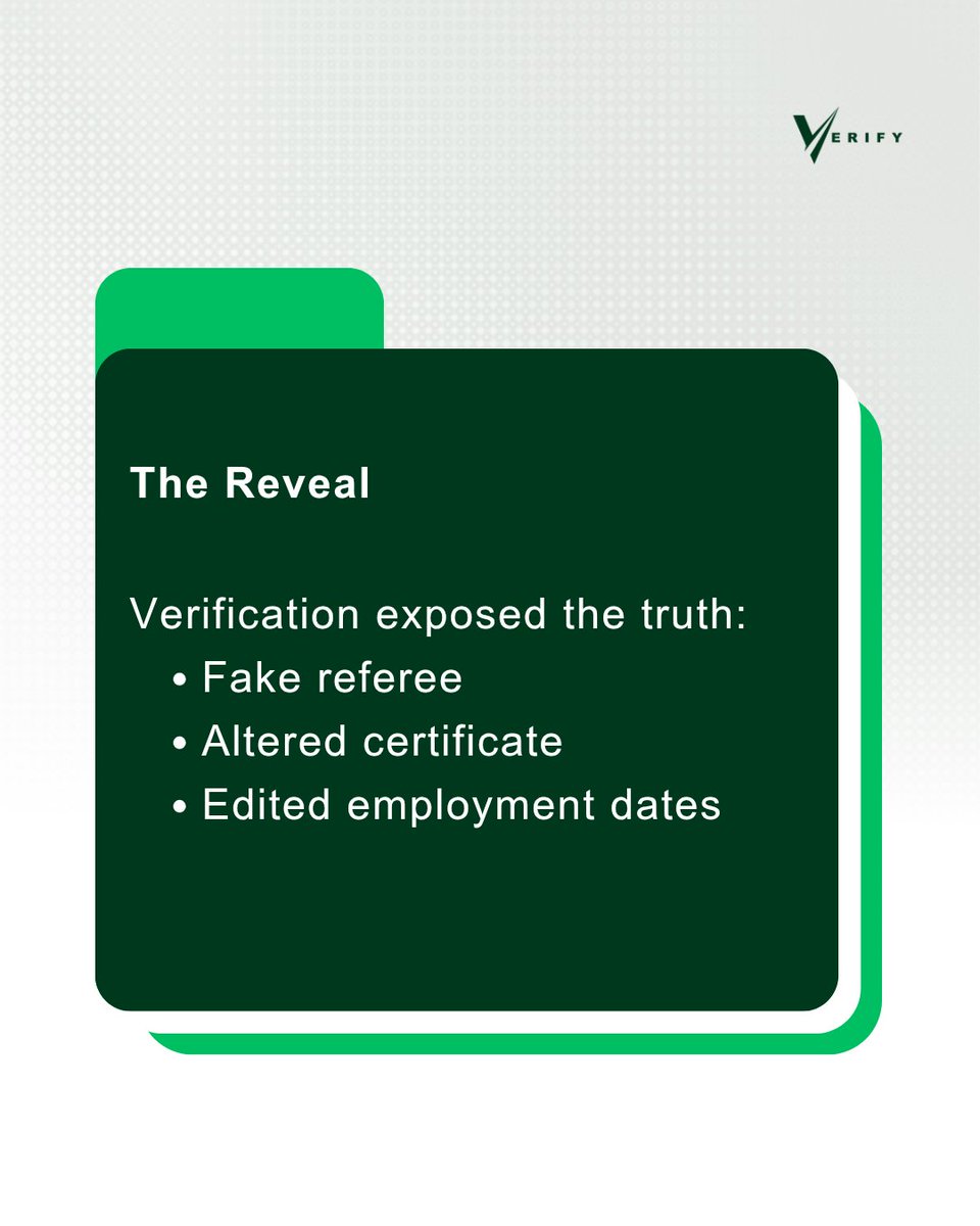 VExpertsNG's tweet image. Fraud rarely looks suspicious at first sight. That’s why verification is not optional, it’s a safeguard.

Verify before you hire.

#VerifyExperts #DueDiligence #BackgroundChecks #RiskManagement #SmartHiring