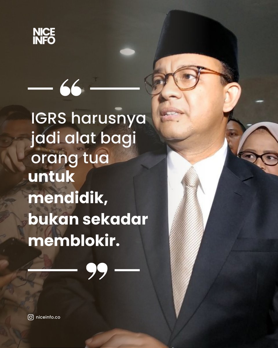 permenmniz's tweet photo. Lahir di masa Anies Baswedan, diperkuat oleh Meutya Hafid. IGRS hadir untuk lindungi anak dan dukung kreativitas digital Indonesia. Cek ratingnya sekarang https://t.co/uC4JKJiRuE