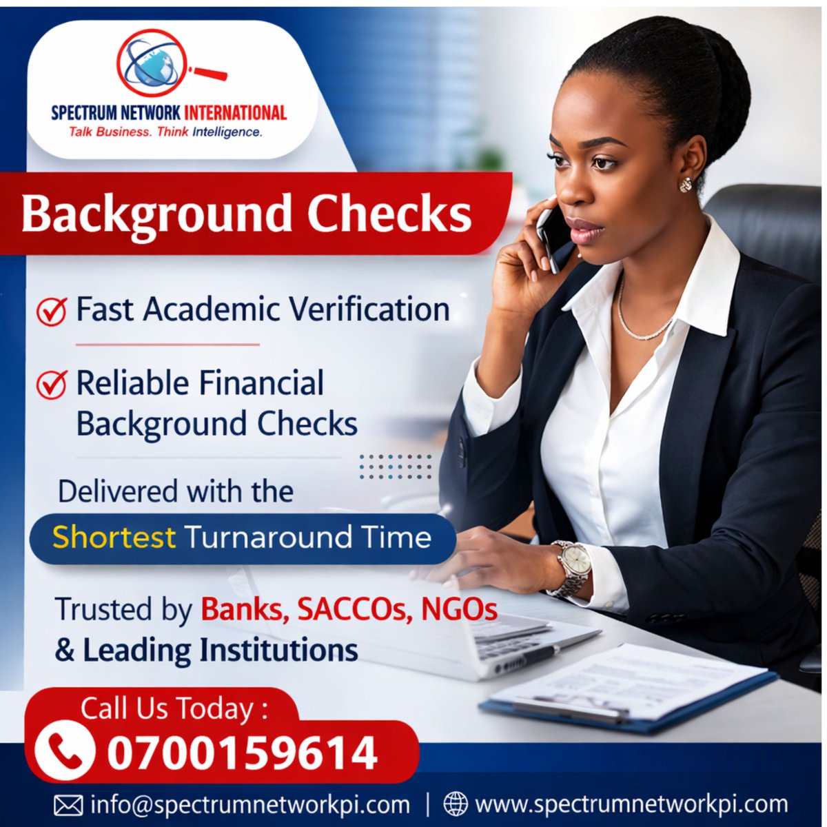SpectrumNetwor4's tweet image. #BackgroundChecks #DueDiligence #BusinessSecurity #KenyaBusiness #VerificationServices #RiskManagement #TrustedServices #ProfessionalServices