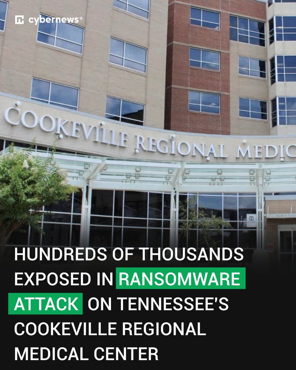 Cybernews's tweet image. It's been nearly a year after the center was hit by a ransomware: cnews.link/cookeville-reg…

#cybersecurity #ransomware
