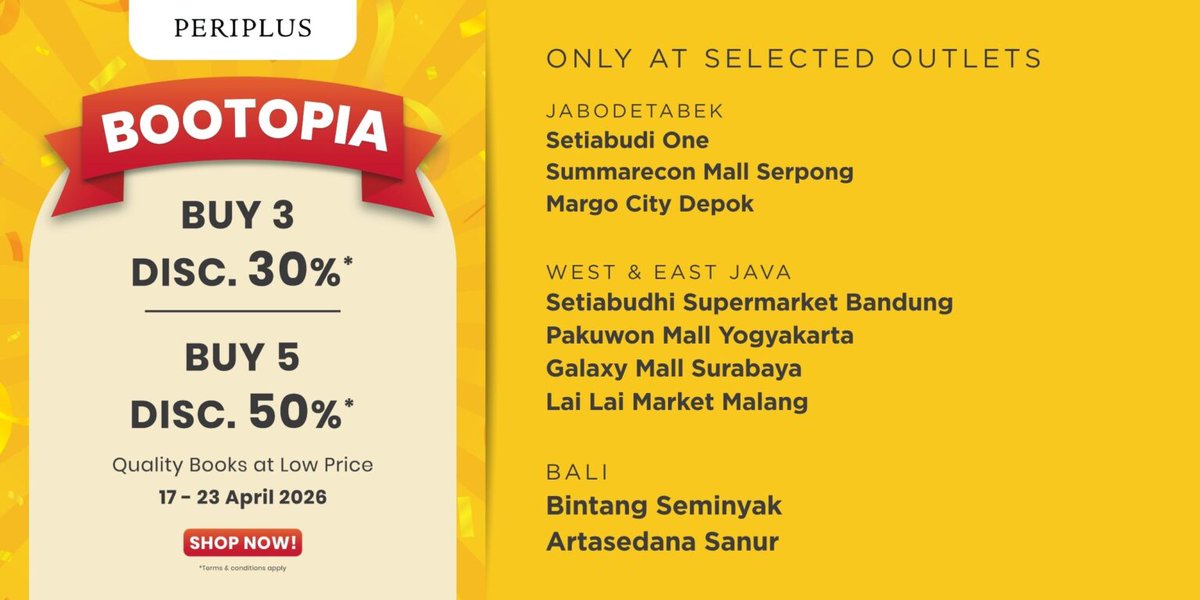 BOOTOPIA IS COMING ‼️

OPEN JASTIP BOOTOPIA, ONLY AT SELECTED OUTLETS‼️

Besok sama sabtu aku live shopping guys siang, yu join grup😋

chat.whatsapp.com/HMh5pnAkfQj7aU…