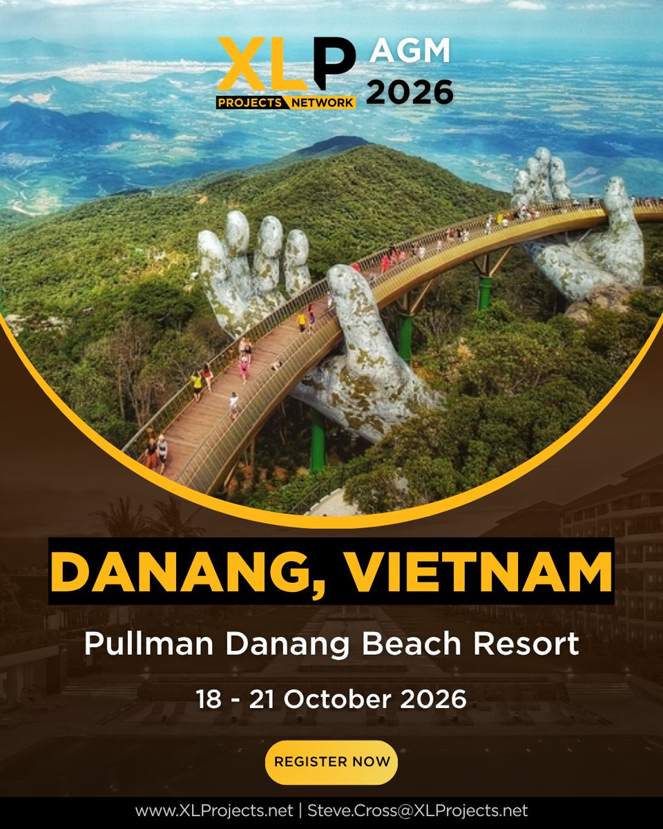 The next XLP AGM is set. We can’t wait to see you there!

📍 Pullman Danang Beach Resort, Danang, Vietnam
📅 18–21 October 2026

Details here: xlprojects.net/meeting/xlp-ag…

#XLProjects #AINetworks #LogisticsNetwork #freightnetworks #heavylift #XLPAGM #XLPAGM2026 #Danang #Vietnam