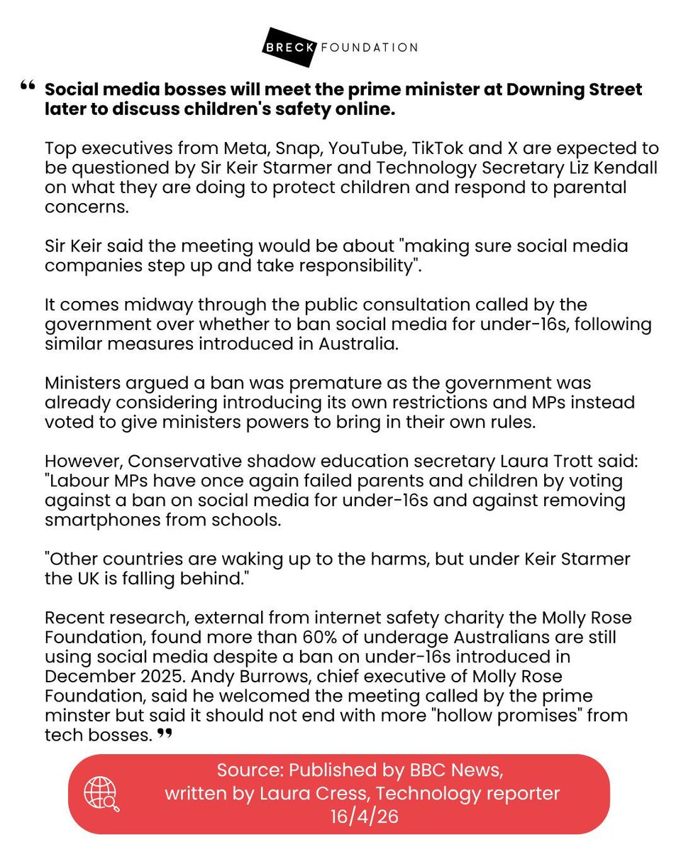 Breck Foundation tweet media