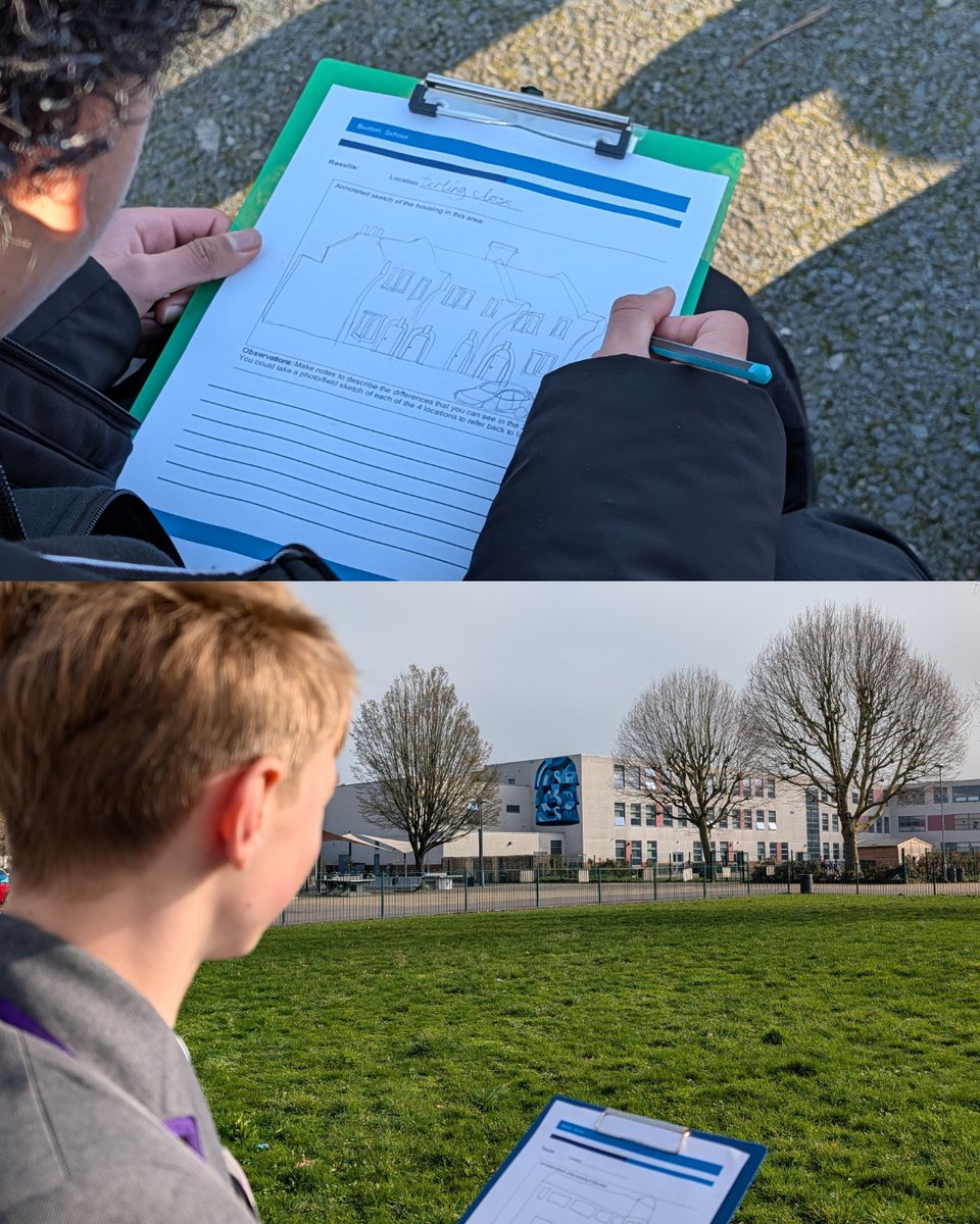 BuxtonSchInfo's tweet image. 🌍 Year 9 Geographers at Buxton School got hands-on last half term, carrying out EQS and field sketches around the school site. Great experience building real-world skills and a taste of GCSE fieldwork! 📍

#BuxtonSchool #Geography #Fieldwork #OutdoorLearning #Taster