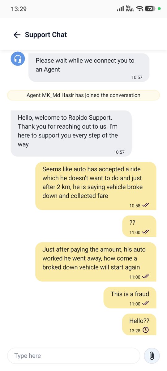 mahefooz's tweet photo. @rapidobikeapp What type of fraud is this? https://t.co/EiX5Bm33Yf
