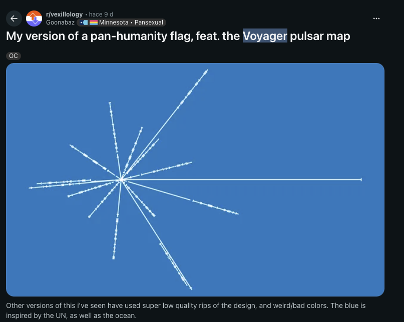 TheWhitePump's tweet photo. IT WAS CREATED BY A REDDIT USER THAT NAMED IT VOYAGER

https://t.co/Dyv0FnPBm1 https://t.co/4z2MYy4ln8