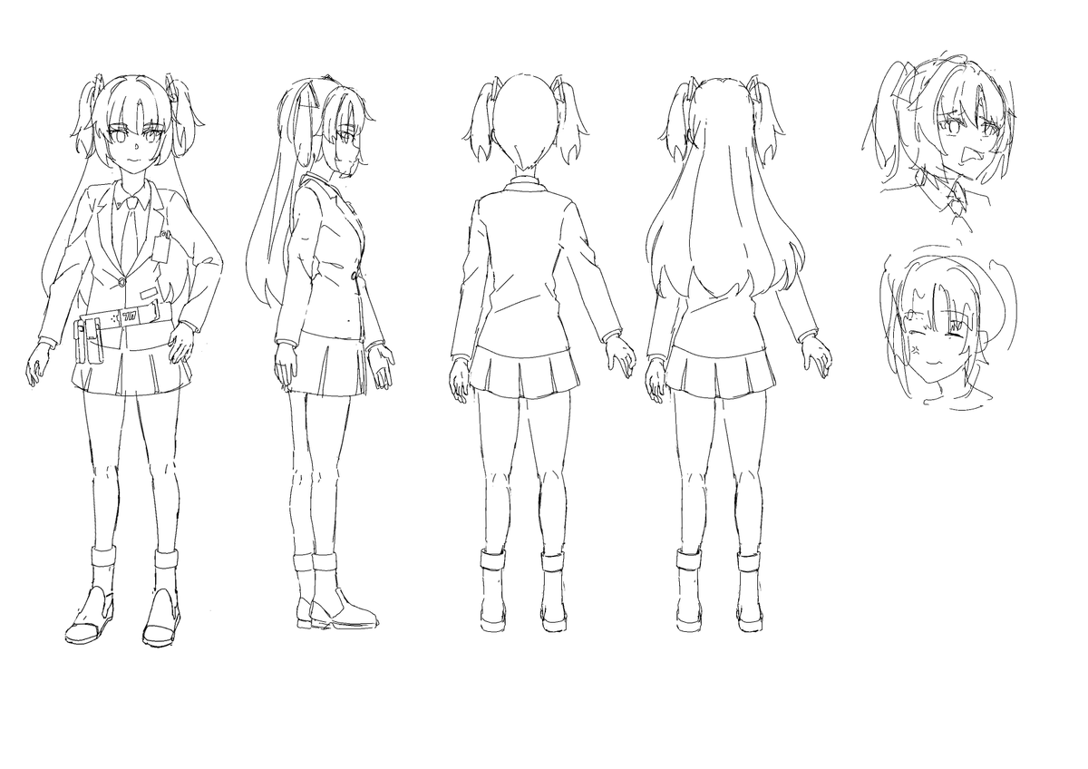 NeronBolt's tweet photo. Yuuka Blue archive
Abandoned character sheet for a fan animation https://t.co/f0TvndWH2n