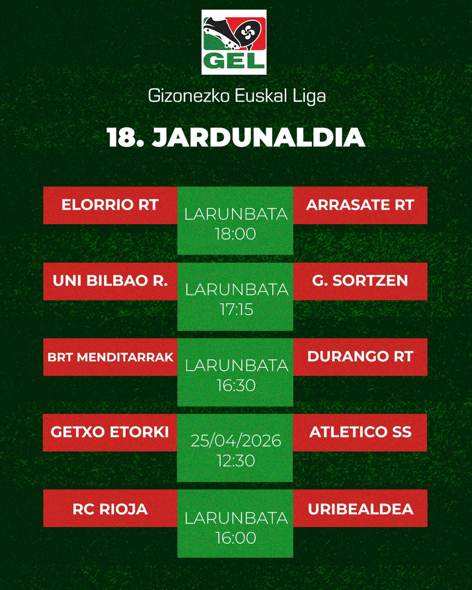 euskadirugby's tweet image. 🏉 GELeko 𝟭𝟴. jardunaldia

🔥 Partida handiak asteburu honetan

💥 Lehia bizia eta puntu garrantzitsuak jokoan

#EuskalRugby #GEL #GizonezkoErrugbia
