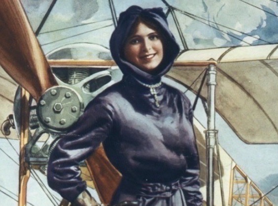 FXMC1957's tweet photo. 16 April 1912. US pilot Harriet Quimby became the 1st woman to pilot a plane across the English Channel. Her achievement received little media attention as the sinking of the Titanic ocean liner the day before dominated the newspapers. https://t.co/SseJpsewSE