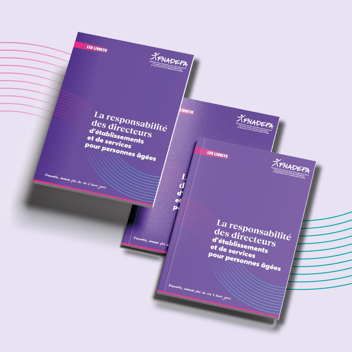 fnadepa's tweet photo. Responsabilités civile, pénale, administrative ou financière, missions et obligations du directeur… Soyez au clair avec le nouveau livret de la FNADEPA : «  La responsabilité des directeurs d’établissements et de services pour personnes âgées »
➡️ Un guide complet pour les professionnels
➡️ 10 € sur commande auprès de contact@fnadepa.com