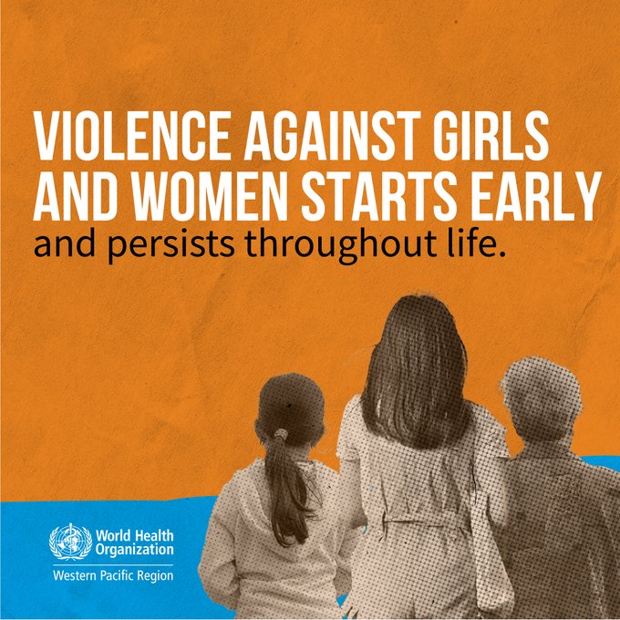 Violence against women and girls is one of the world’s most persistent health and human-rights crises.  

Globally, 12.5 million girls aged 15-19 who are or have been in relationships have experienced intimate partner violence in the past 12 months.  

Every woman deserves