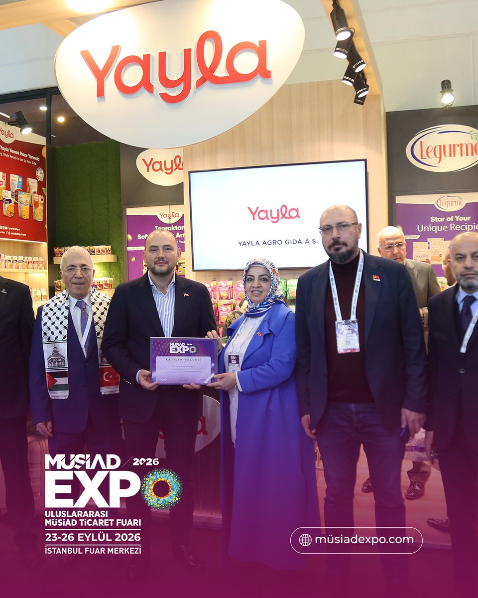 MUSIADEXPO's tweet image. TARIM VE GIDA SEKTÖRÜ MÜSİAD EXPO’DA BULUŞUYOR!

🌍Sürdürülebilir üretim, gıda teknolojileri ve yeni ticaret fırsatları…

🗓 23–26 Eylül 2026 
📍 İstanbul Fuar Merkezi
👉 Standını ayırt!

#MUSIADEXPO2026 #Global #Trade #Ticaret