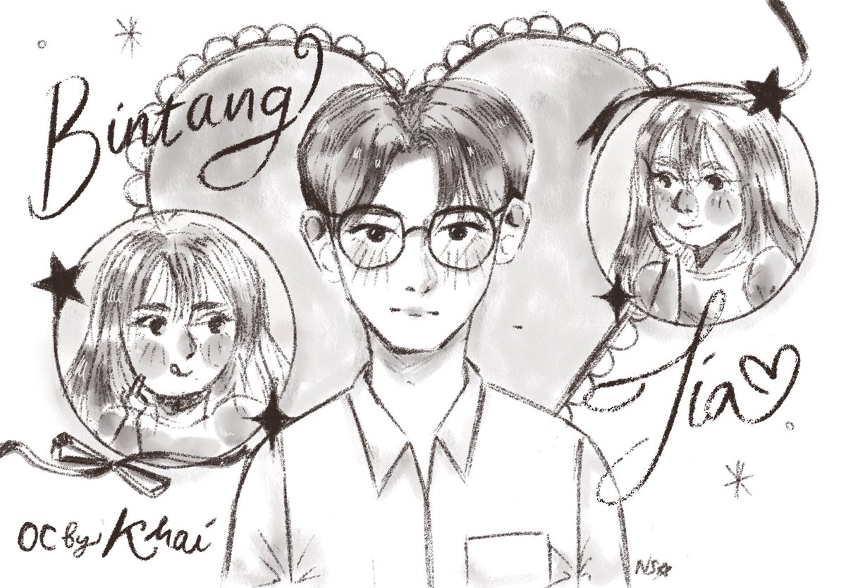 gift for khai <a href="/semiecholon/">khaiii</a>, a sketch page for her oc, bintang &amp; jia! 💗

thank you so much for your support for me and my writings 💟🥹