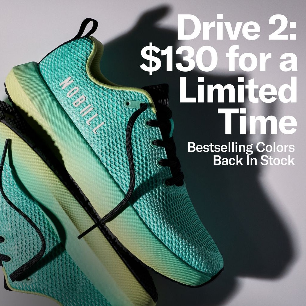 nobull's tweet photo. Our most versatile training shoe. Drive 2 is built for strength, speed, everything in between. Do it all. Then do it again.