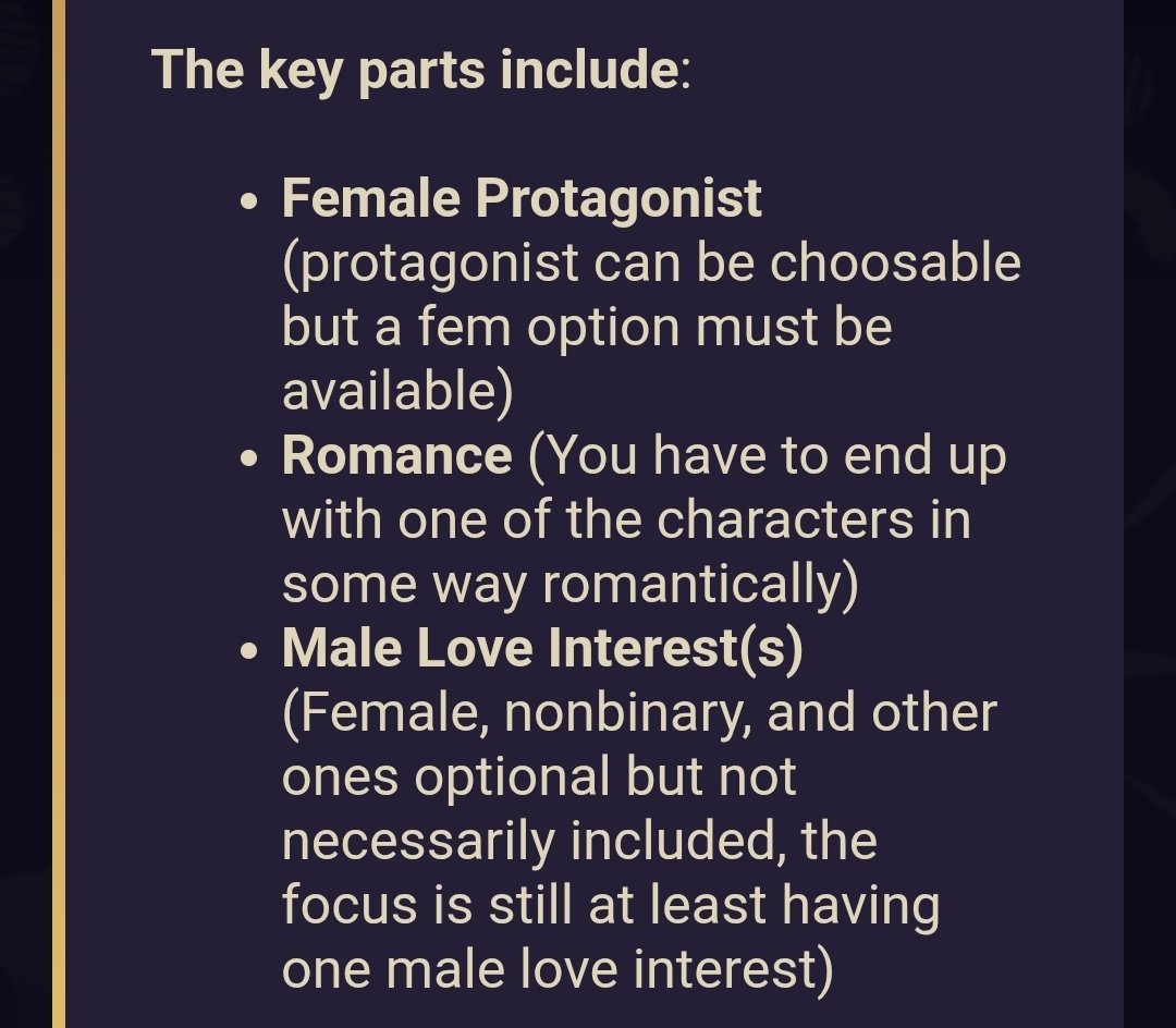 rosemask22's tweet photo. I completely agree. Also, this whole otome tagging discourse ignores that a chooseable pronoun mc is allowed in otome jam. Even if you disagree with this, harassing indie devs and review bombing is completely not acceptable. https://t.co/N17kh5uwap