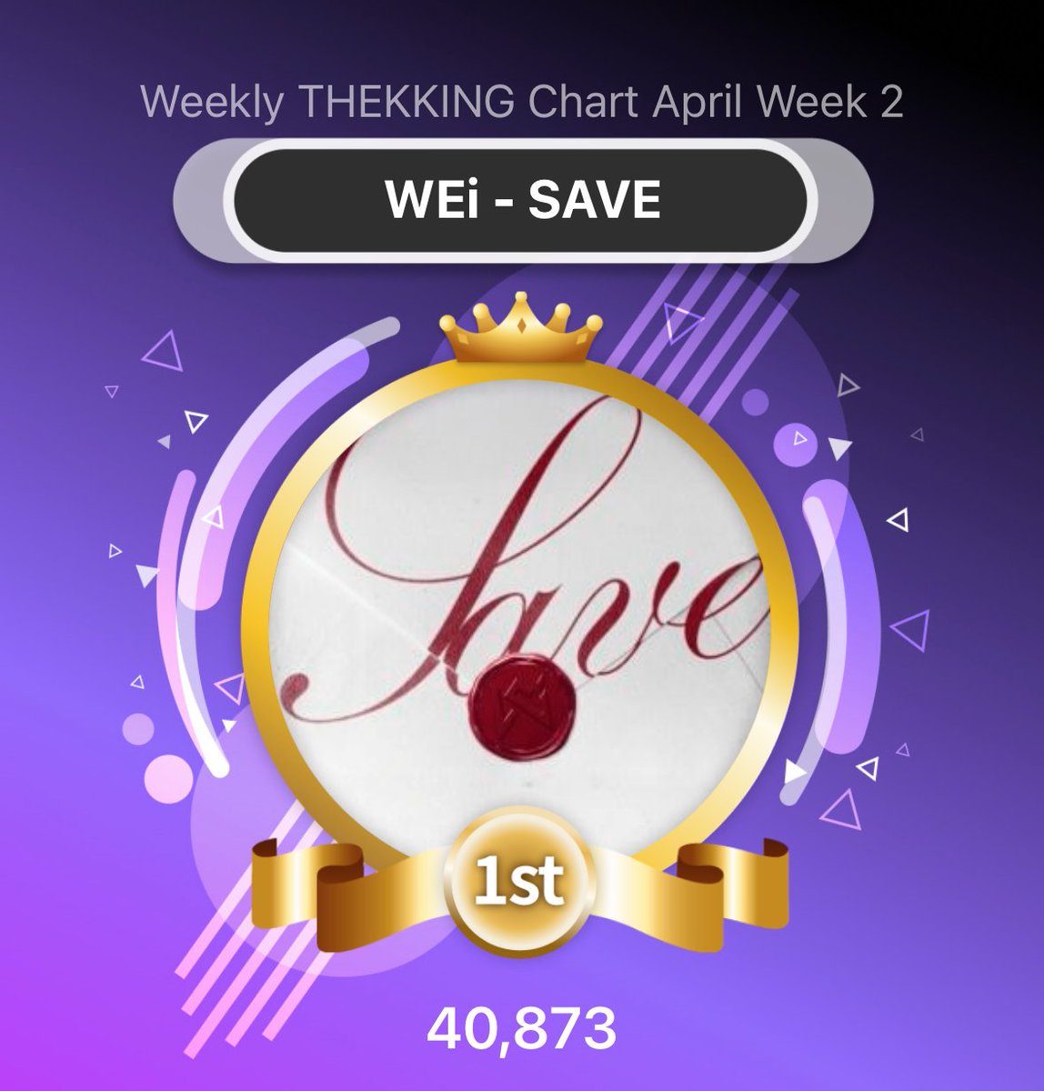 RUiReminders's tweet image. [🎉] Unexpectedly, WEi's "SAVE" ended up winning 1st place on THEKKING! 😳 Thank you so much to whoever made this happen! 🙇‍♀️🙇‍♀️🙇‍♀️

#위아이 #WEi #SAVE @WEi__Official