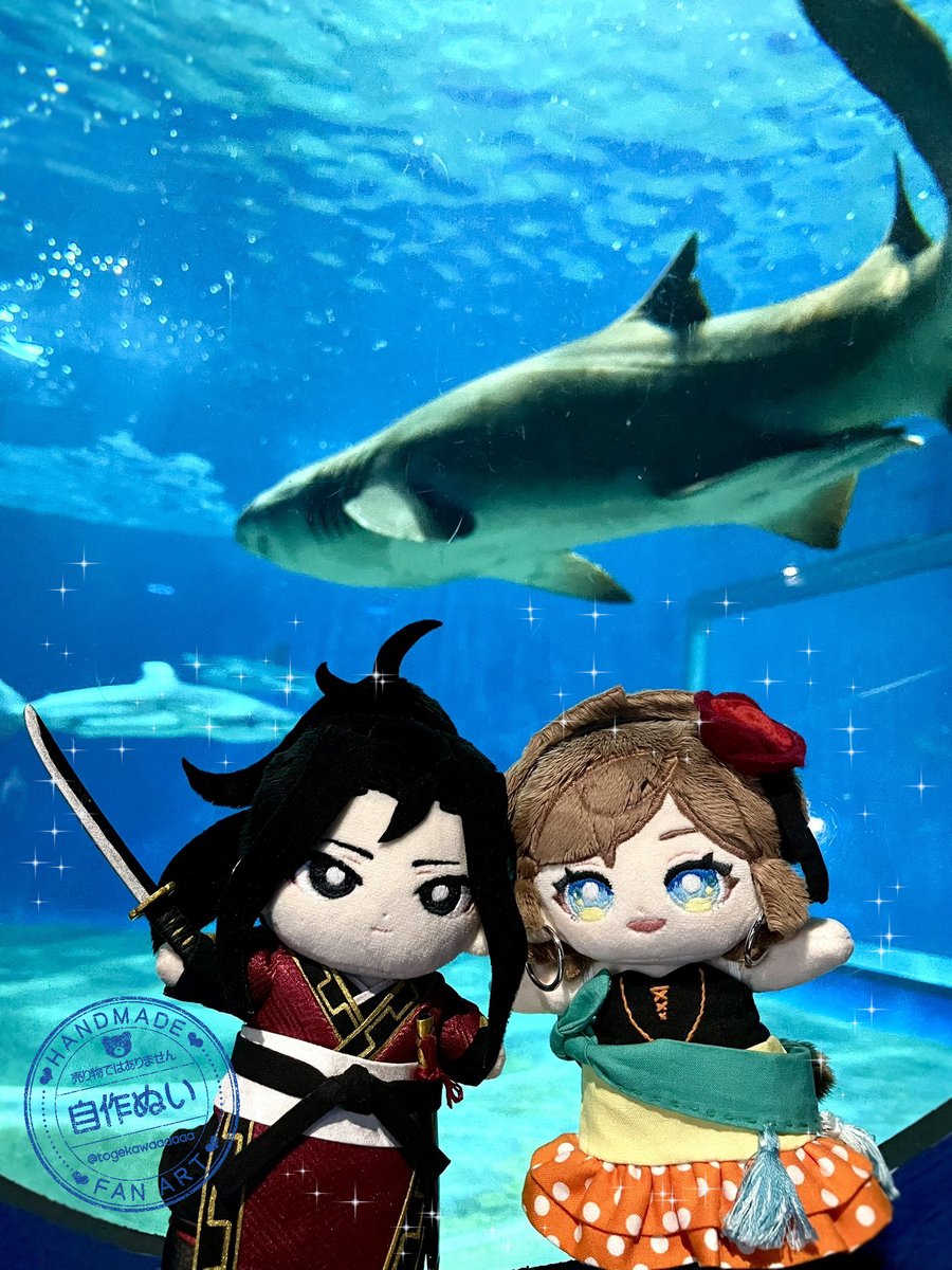 そりすてぃあの海(水族館)を探検してきました❤️🧡
サメちゃんと記念撮影です🦈

※自作ぬい