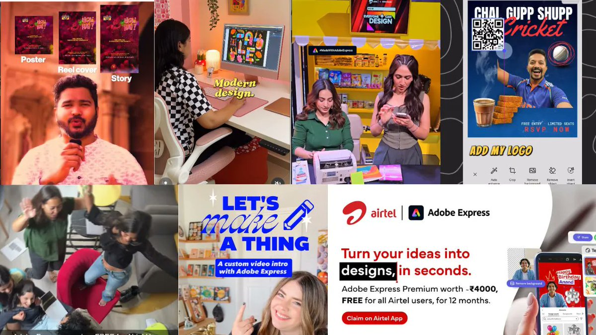 BestMediaInfo's tweet image. Airtel and Adobe’s creator push is taking over Instagram with ‘Everyone Can Design’ 

buzzincontent.com/branded-conten… 

#Adobe #contentcreation #Instagram #Airtel #brandcollaboration