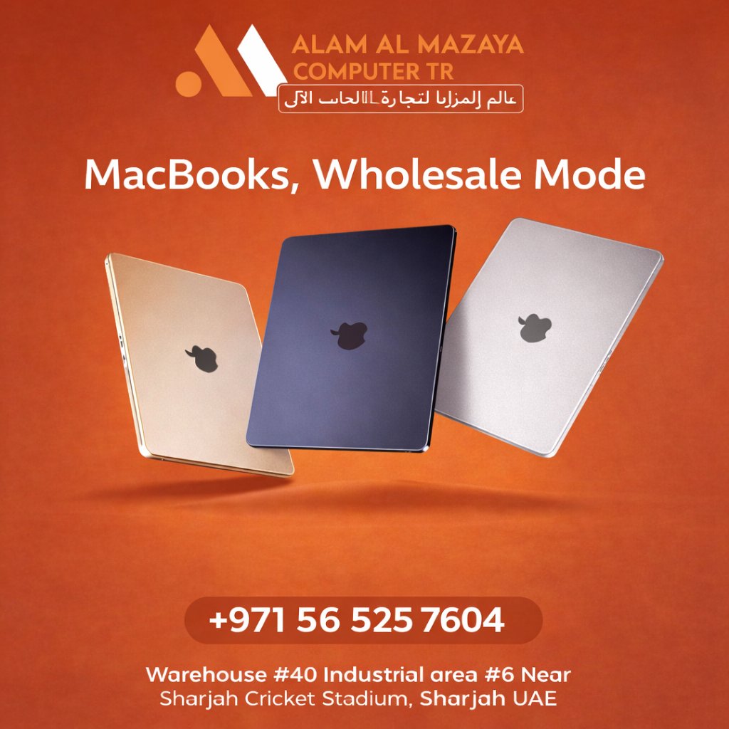 AAMComputer's tweet image. Bulk deals, Premium feel.
Upgrade your lineup with MacBooks.

#MacBookDeals #WholesaleTech #AppleLaptops #TechResellers #UAEBusiness