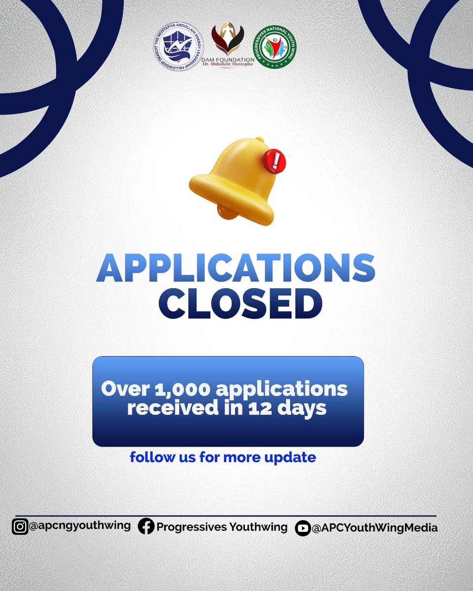 apcngyouthwing's tweet image. Applications officially CLOSED.

Over 1,000 applications in just 12 days.
Now, we begin the next phase.

The future is clean, smart, and unstoppable, stay tuned.

#apcyouthwing #goviral #youngprogressives #progressiveminds