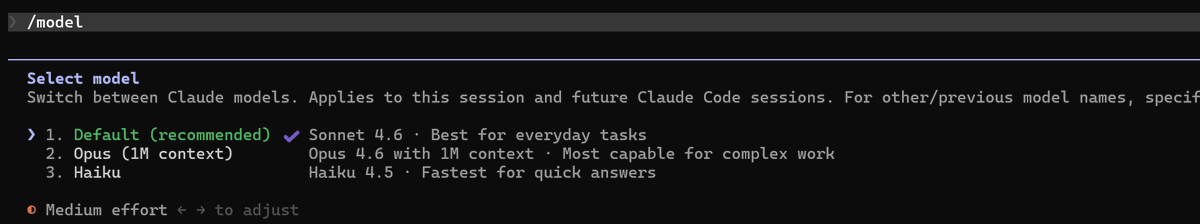 _HamzaAliAmjad's tweet photo. if you run this command : "/model opus". you can use the old opus 4.6 model the non 1M context one.
Not sure if I have found a hack mistakenly :D coz you can't select this model directly. @AnthropicAI @bcherny https://t.co/2ayvy1BnOd