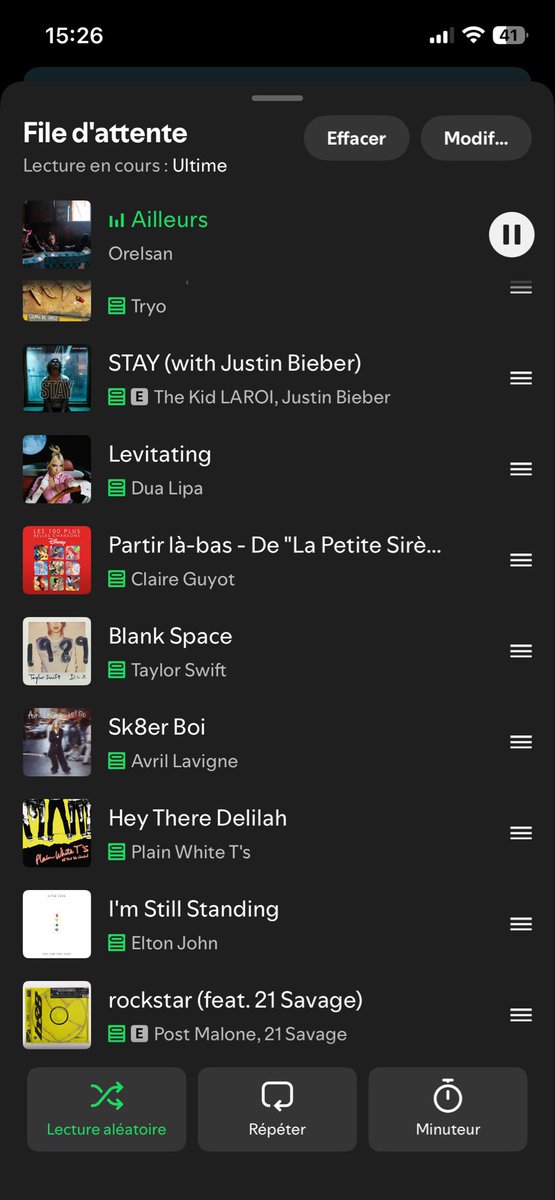 StevenVergez's tweet photo. J’ai une playlist aléatoire un peu 😂 https://t.co/5icHK9r22z
