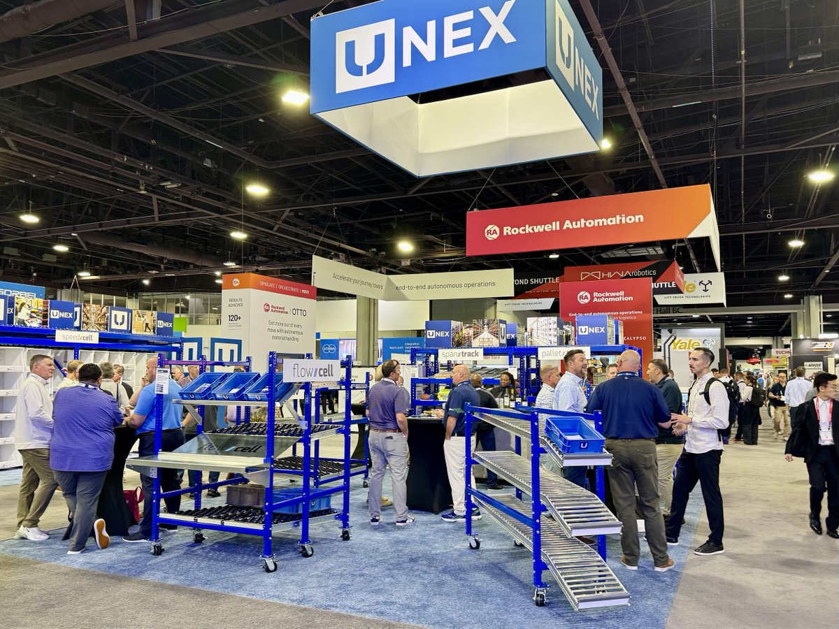 UNEX's tweet photo. 🚀 It’s the final day of #MODEX2026! 🚀

A huge thank you to everyone who stopped by Booths B13919 &amp; B13819 to explore solutions that optimize space and chat with #TeamUNEX.

Next stop: ProMat 2027!! We'll see you there 😎

#UNEX #SpaceOptimization #SupplyChain #SeeYouAtProMat https://t.co/AHSv45QUFz