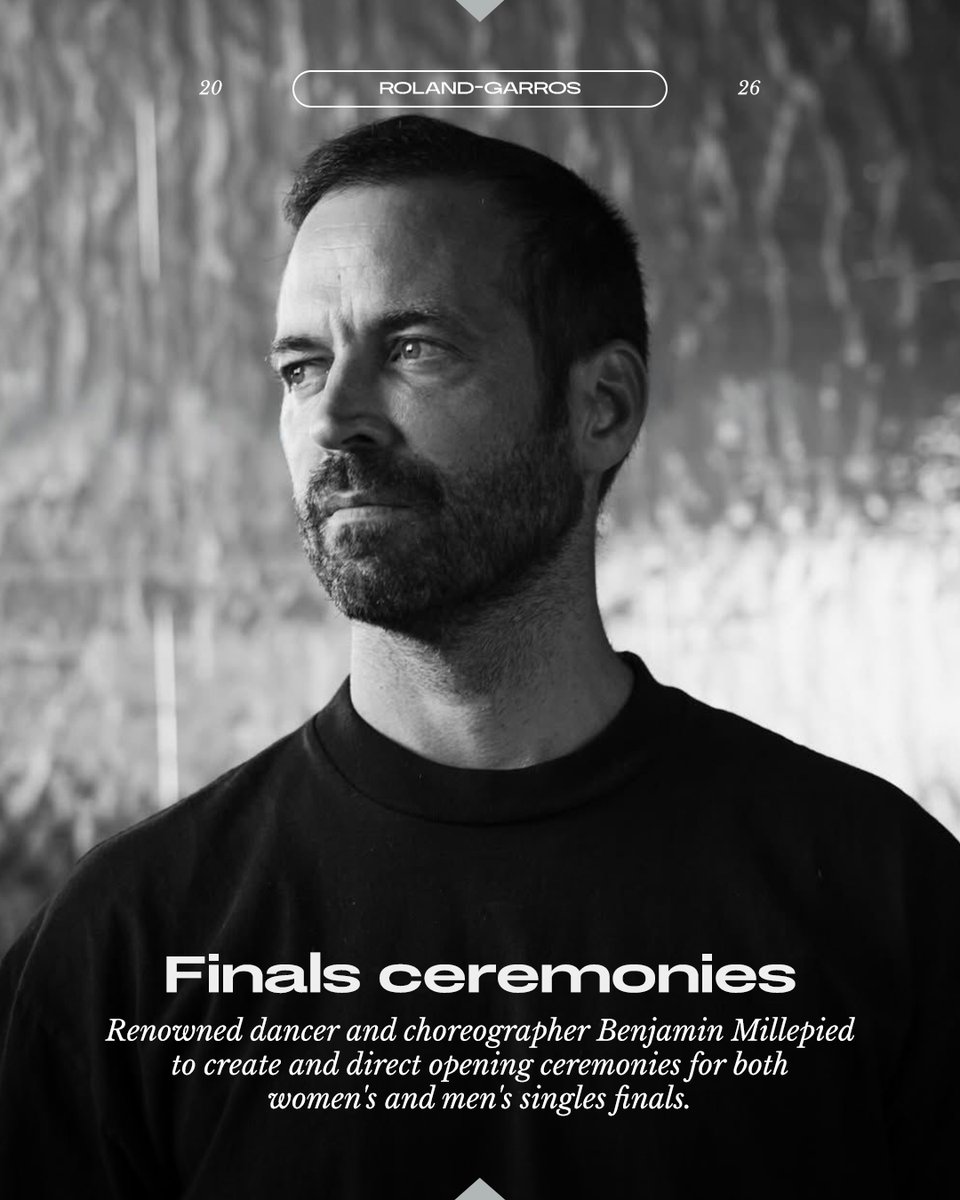 rolandgarros's tweet image. New finals ceremonies directed and created by Benjamin Millepied.

#RolandGarros