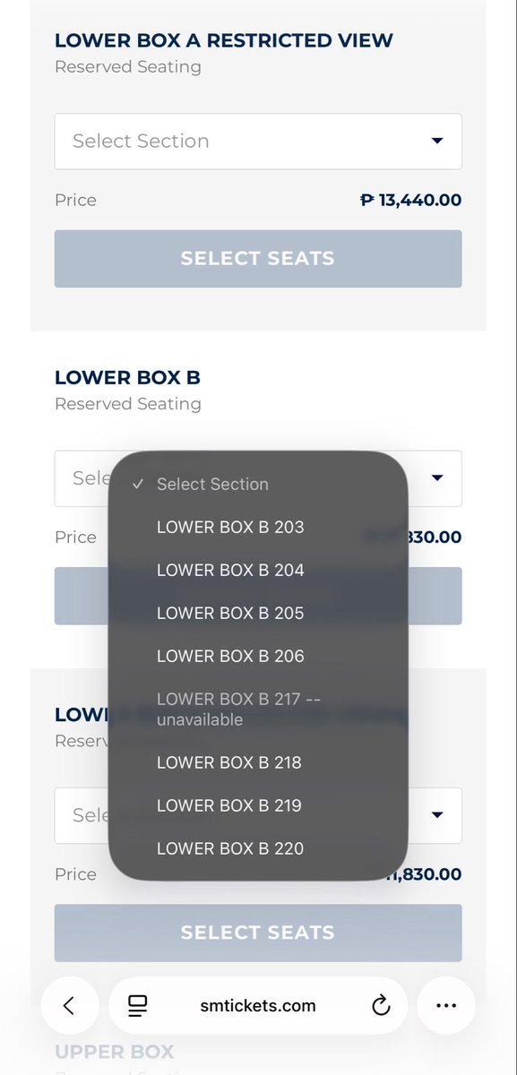 I don’t know what’s wrong with ime ph, but they opened more seats again for Lower Box B as of April 16, 5:10 PM :>