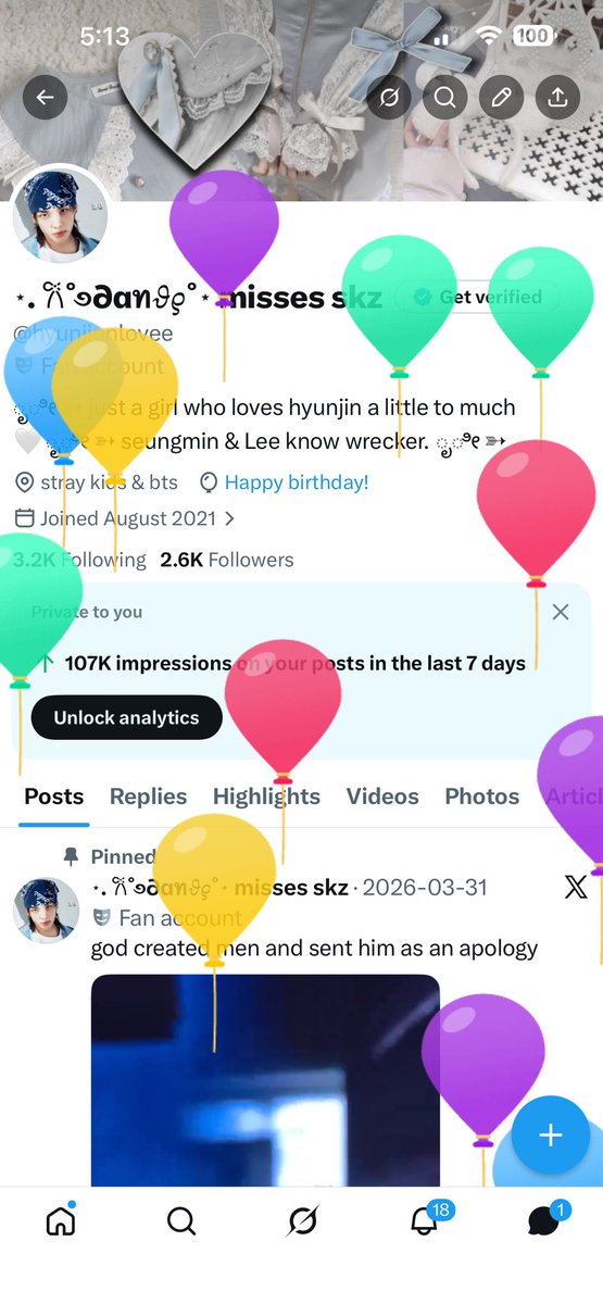 ⋆. 𐙚˚࿔∂αท𝜗𝜚˚⋆ birthday girl tweet media