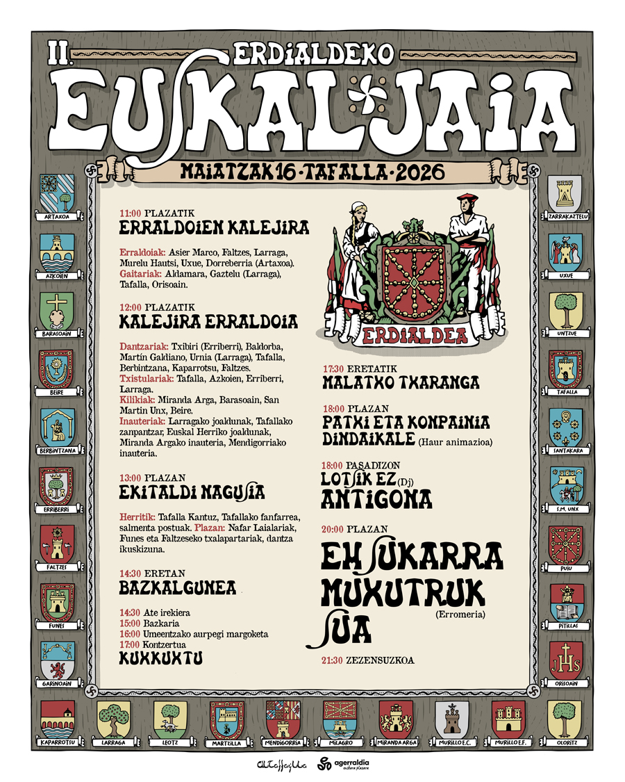 lamerindad's tweet photo. #ErdialdekoEuskalJaia
🇲🇰Erdialdeko Euskal Jaia será el 16 de mayo en Tafalla y los tickets de la comida se podrán adquirir a partir de este viernes 17 de abril en varios puntos de venta repartidos por la comarca
https://t.co/JFjCco5eZI https://t.co/WPTXZTw2WS