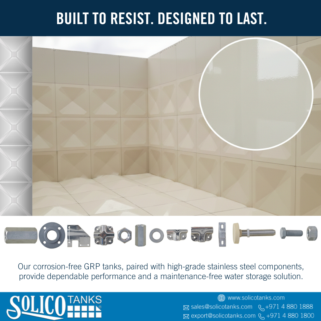 SolicoTanks's tweet image. From residential communities to NFPA 22-certified firefighting storage, #Solico GRP tanks, paired with high-grade stainless steel components, provide dependable performance and a maintenance-free water storage solution.
solicotanks.com
#Manufacturing #WaterStorage #Dubai