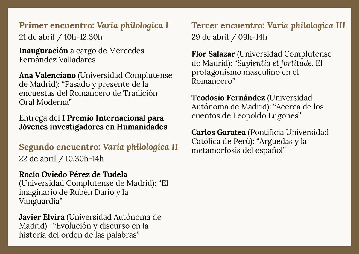 Instituto Universitario "Seminario Menéndez Pidal" tweet media