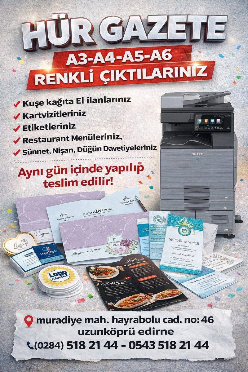 uzkophurgazete's tweet image. #print #davetiye #afiş #edirne #trakya #uzunköprü #meriç #havsa #keşan #lalapaşa