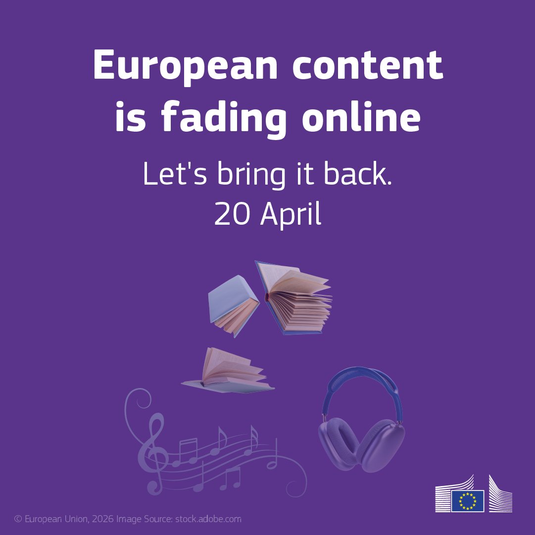 europe_creative's tweet image. On 20 April, @GlennMicallef &amp;amp; leading experts will discuss how to help shape the online world to make European content more visible.

A new study reveals where action is needed to make EU music &amp;amp; literature stand out in a crowded digital environment.

🔗lnkd.in/eK9A9_uX