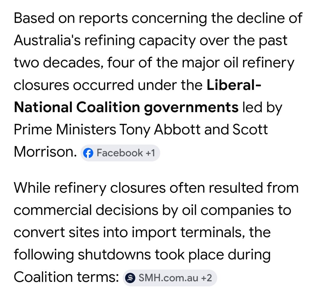 PiantaChris's tweet photo. For @abc730 host @FergusonNews 
Our Treasurer @JEChalmers was correct in his statement.
FACT CHECKED ✔️ ✅️ 
Four of the SIX refineries were closed by the LNP government  in their last term. https://t.co/kpSBB93o1T
