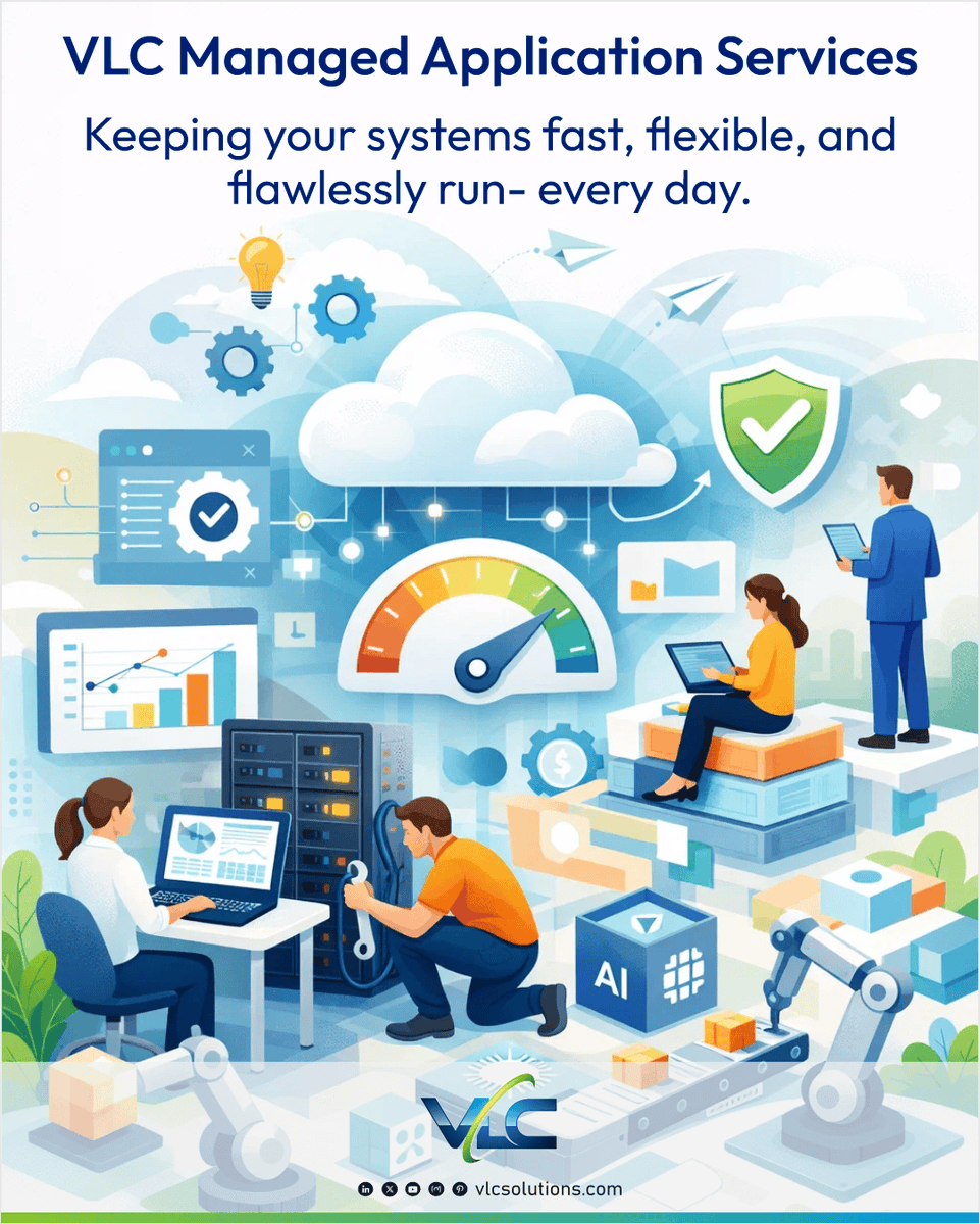 vlcsolutions's tweet photo. VLC Managed Application Services empower your business with 24/7 monitoring, quick issue resolution, updates, and expert support to keep your applications secure and scalable.
https://t.co/azLyx4keiC #ManagedApplications #ITServices #AppManagement #CloudOperations https://t.co/yOiHDPCvTi
