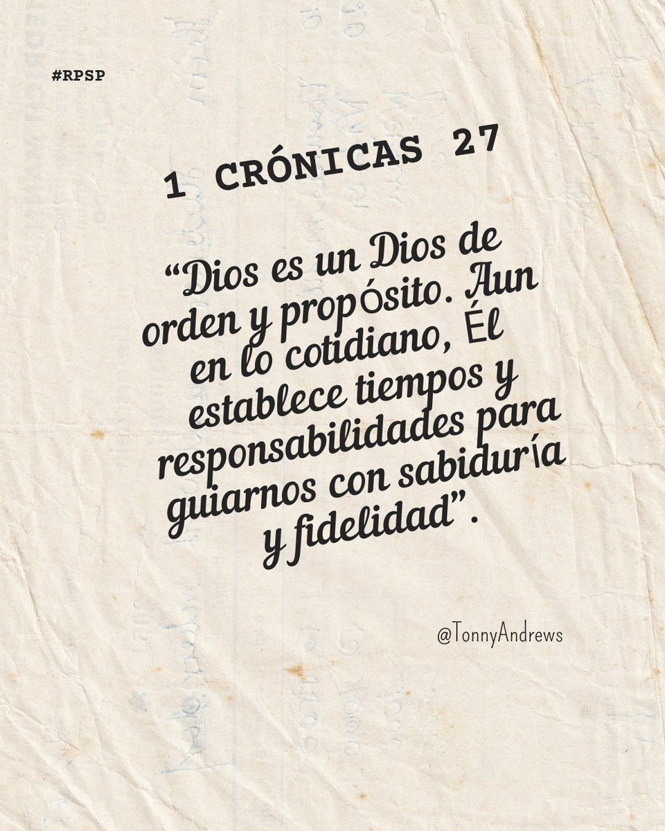 📖 #RPSP  - 1 Crónicas 27✨

“Cuando cada uno asume su lugar con compromiso, la obra de Dios avanza con armonía. Servir con fidelidad, aunque parezca pequeño, es grande delante del Señor”. 🙏

#PrimeroDios #rpsp #1Crónicas27 #CuscoA #MSOP #UPSur