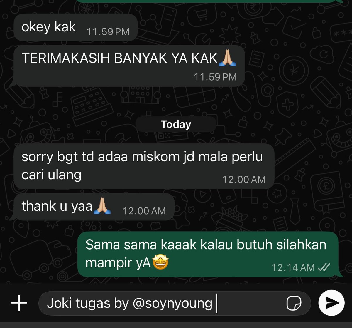 joki tugas thalia since 2021. tweet media